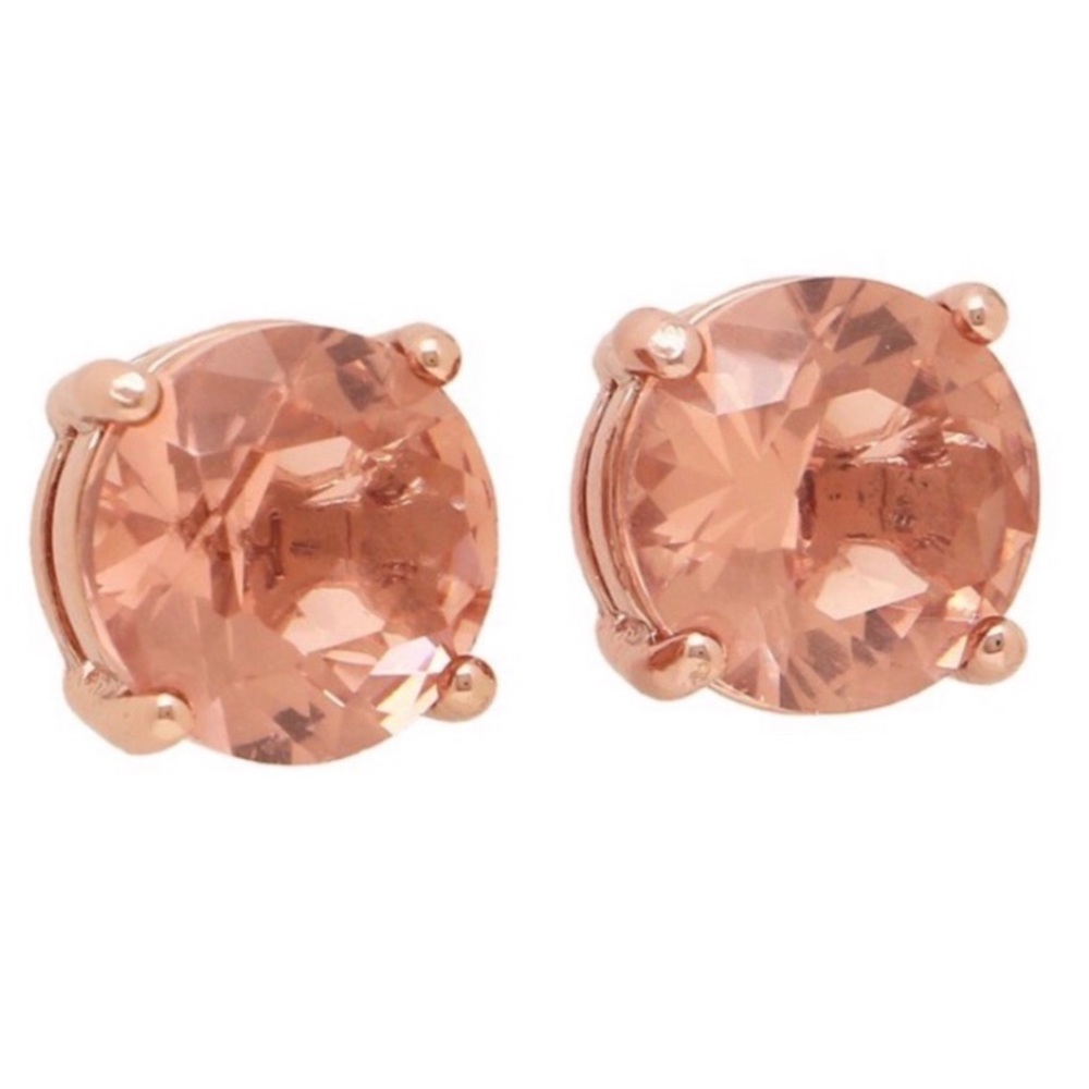 KATE SPADE • Peach Crystal Gumdrop Earrings - Picture 1 of 4
